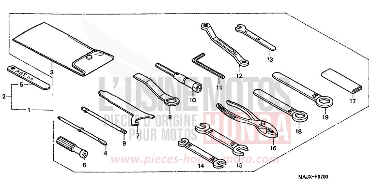 WERKZEUGE von Pan-European ABS MIDDY BLUE METTALIC (B162) von 1999